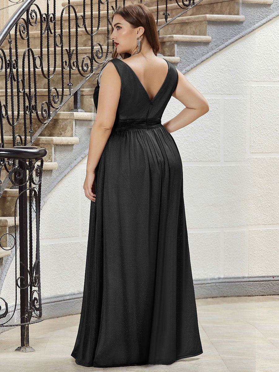 Evening Glamour Plus Size Maxi Dress with Stardust Sparkle