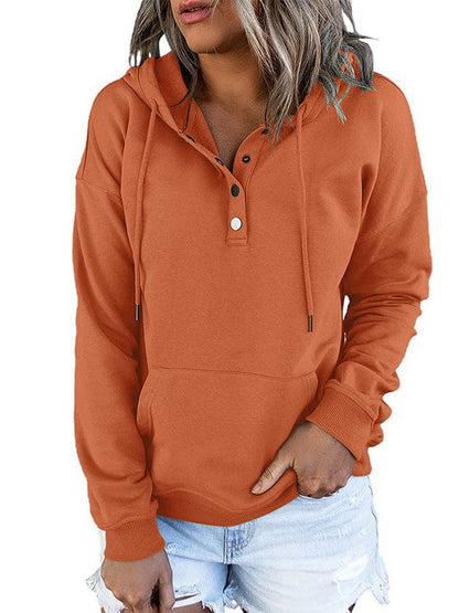 Simply Styled Women's Hooded Drawstring Sweatshirt in Various Colors