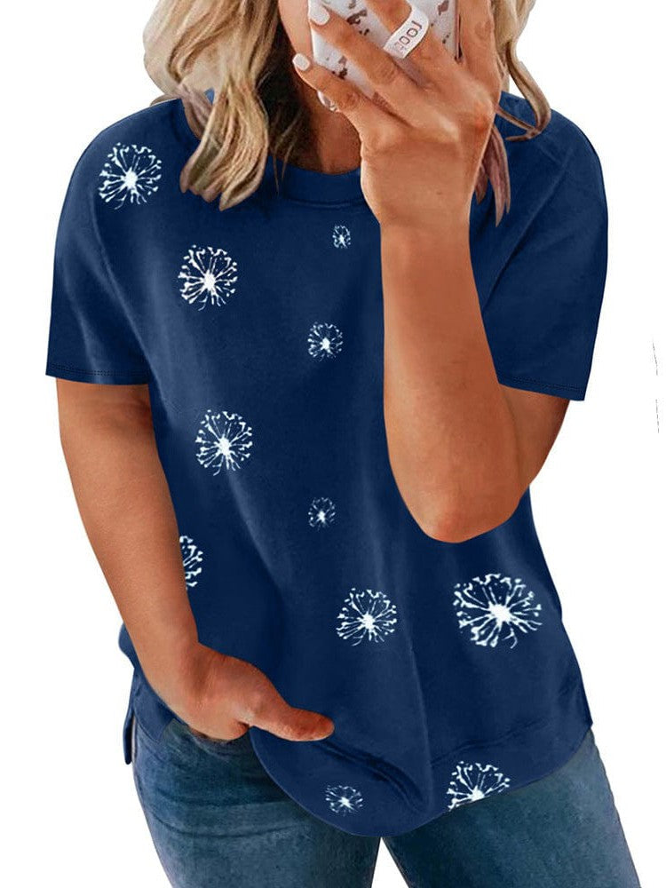 Women's Plus Size Tie-Dye Casual T-shirt