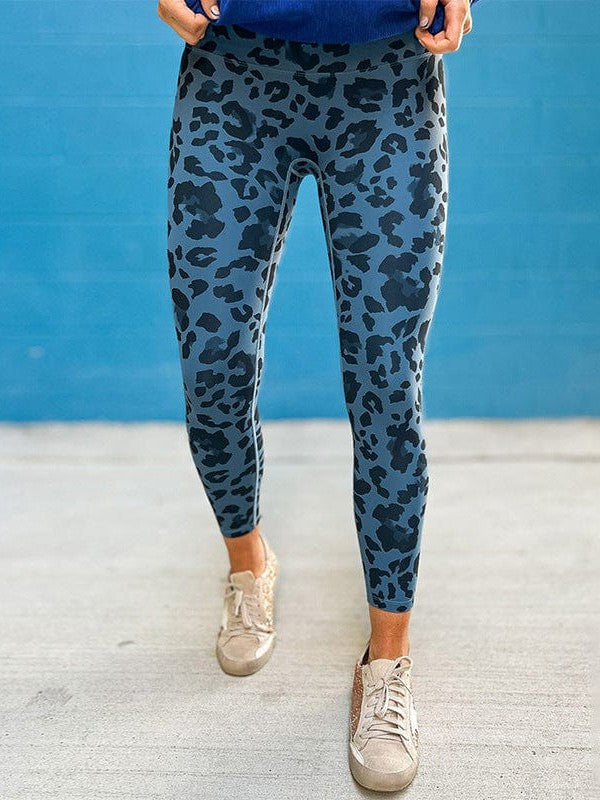 Leopard Print High Waist Sports Leggings for Women
