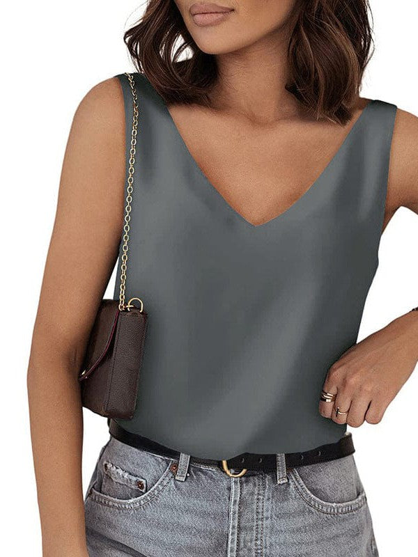 Sleeveless V-Neck Women's Pullover Vest in Various Colors and Sizes