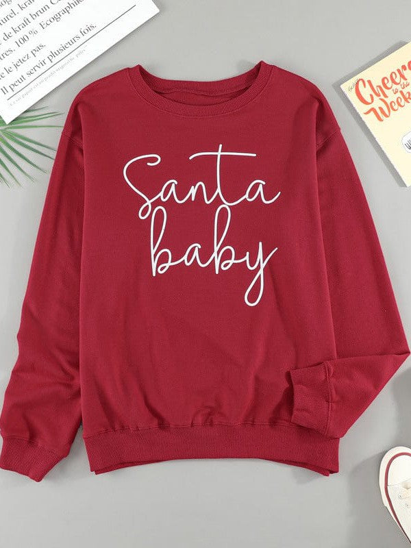Women's Christmas Letter Print Sweatshirt with Round Neck Pullover - Cozy Holiday Top for Ladies