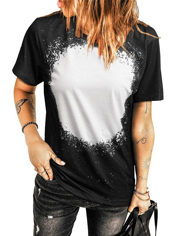 Colorful Tie-Dye Loose T-Shirt with Short Sleeves for Women