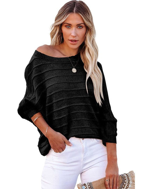 Cozy Batwing Sleeve Sweater for Relaxed Stylish Women