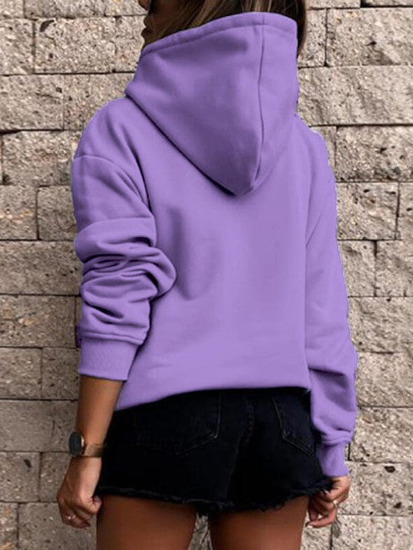 Comfy Loose Fit Women's Hoodie with Pockets in Various Colors and Sizes