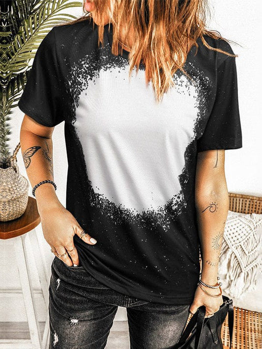Colorful Tie-Dye Loose T-Shirt with Short Sleeves for Women