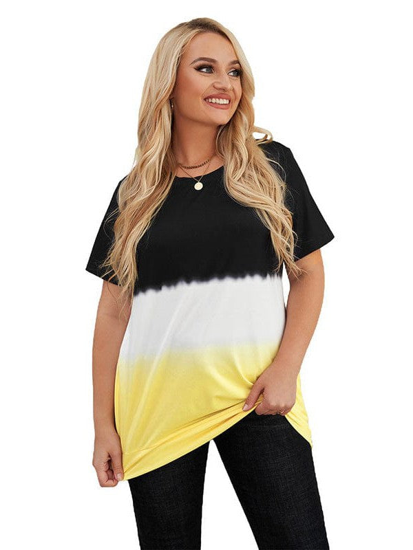 Women's Plus Size Tie-Dye Casual T-shirt