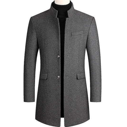 Winter Wool Coat for Men - Stylish and Warm Outerwear for Business and Daily Wear