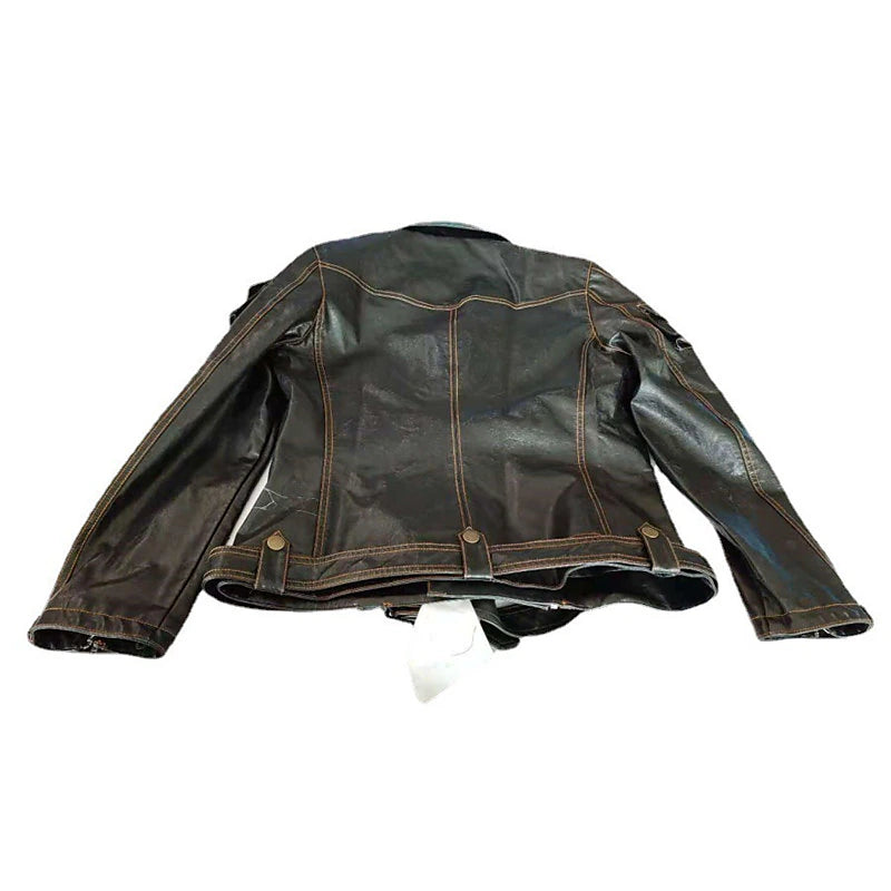 Men's Faux Leather Jacket Biker Jacket Motorcycle Jacket Outdoor Street Thermal Warm Rain Waterproof Pocket Solid Color Streetwear Sporty Turndown Regular Faux Leather Black Jacket