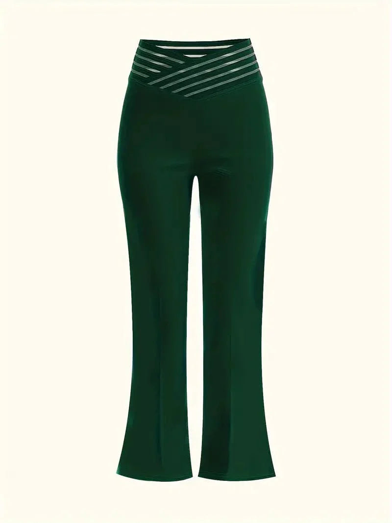 Sophisticated High-Waisted Flared Trousers