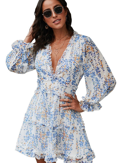 One Shoulder Comfortable And Casual Mini Dress A-Line Gypsy Bishop Poet Straight Across Off-Shoulder Paneled Dress