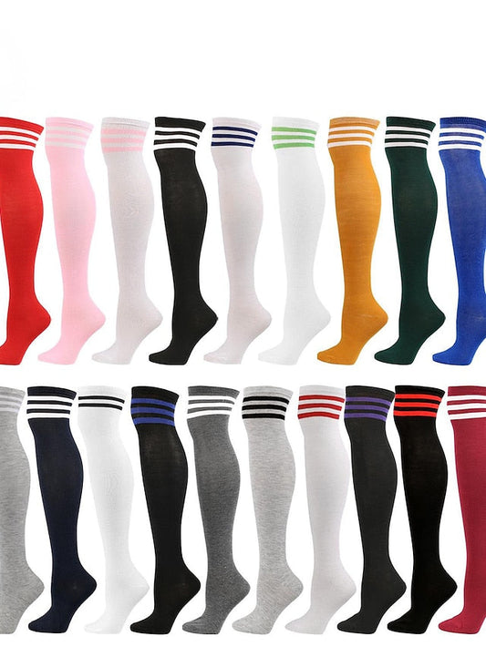 Winter Party Daily Women's Knee High Socks Classic Warm Cute Polyester Spandex Casual 1 Pair