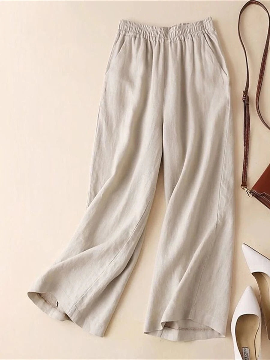Elevate Your Casual Wardrobe with Women's High-Waist Wide Leg Chinos