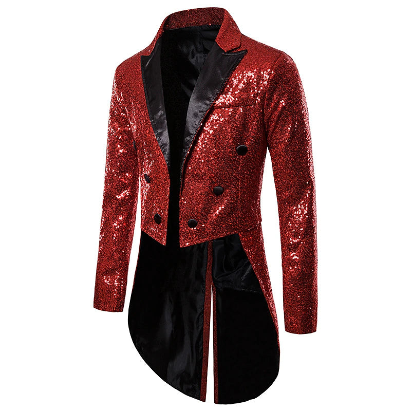 Winter Essential Men's Sequin Blazer: Stylish Warmth for Chilly Days