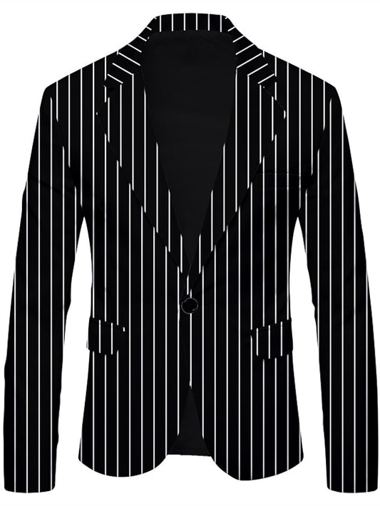 Ultimate Comfort Men's Striped Blazer - Versatile Winter Fashion Essential