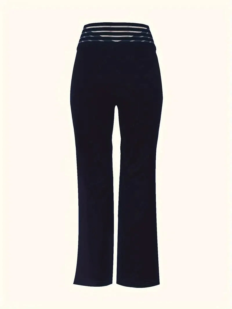 Sophisticated High-Waisted Flared Trousers