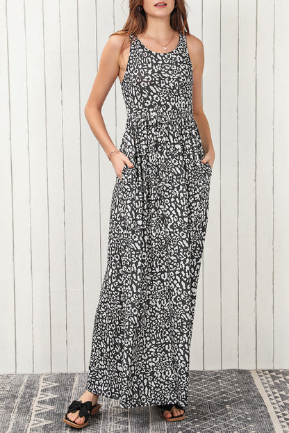 Boho Print Halterneck Sleeveless Dress