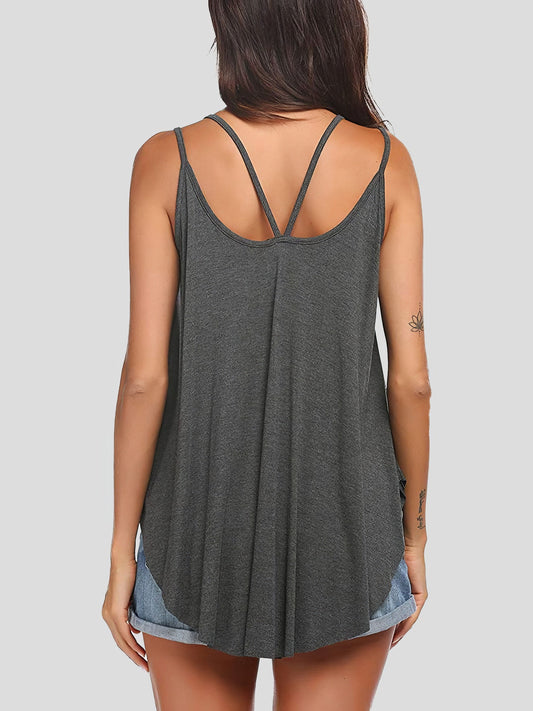 Chic Double Strap Oversized Women's Tank Top