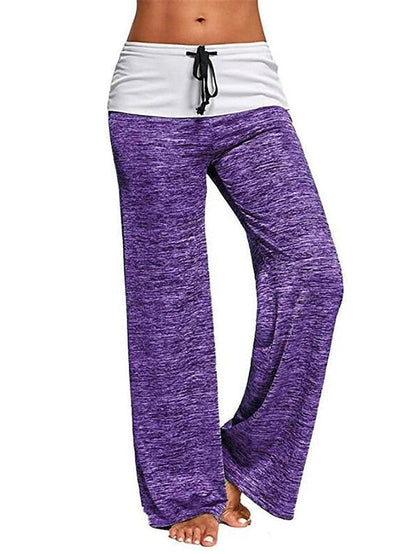 Women's Pants Yoga Quick-drying Flares Sports Trousers Drawstring Outdoor Wide-leg Pants Leisure Fitness  Sportswear - LuckyFash™