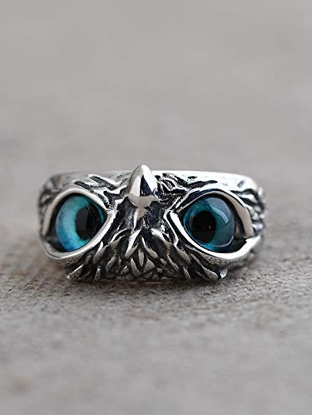 Chic & Modern Women's Blue Green Animal Adjustable Ring