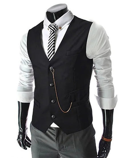 Dapper Printed Men's Vest for Wedding Business & Casual Events