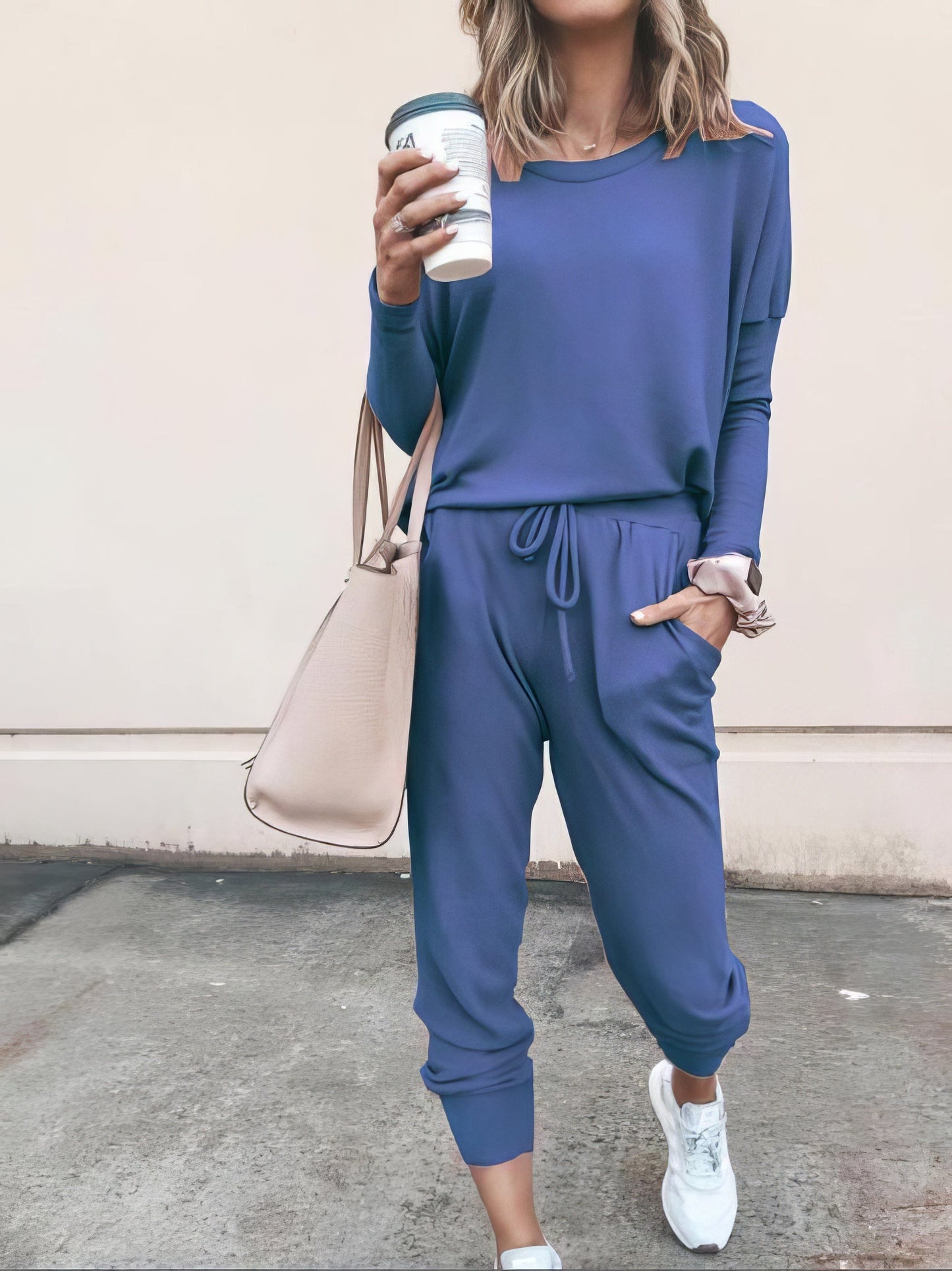 Color Long Sleeve Long Pants Pajamas Set