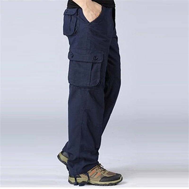 High Waist Men's Cargo Pants with Functional Pockets - ArmyGreen Grass Green