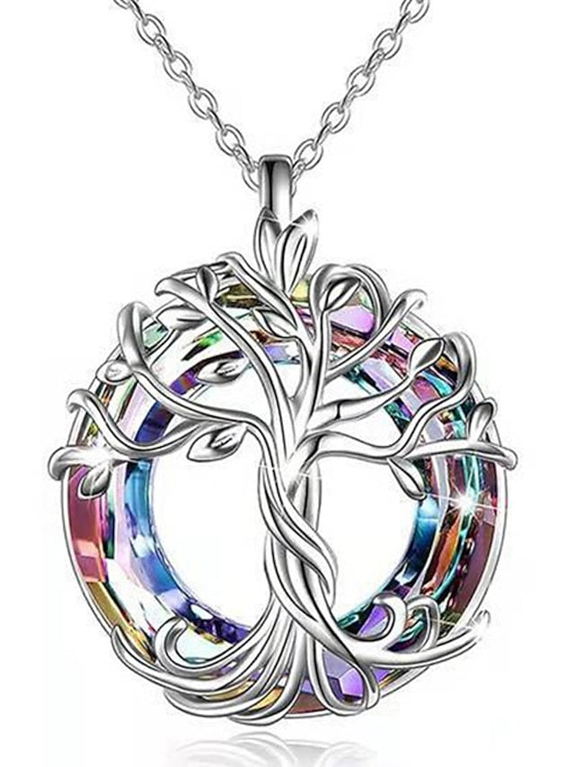 Modern Street Tree Necklace for Women - Stylish Gold and Silver Jewelry for Fall, Winter, and Spring