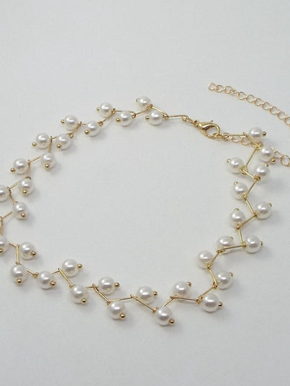 1PC Choker Necklace For Women's Pearl White Wedding Daily Alloy Classic - LuckyFash™