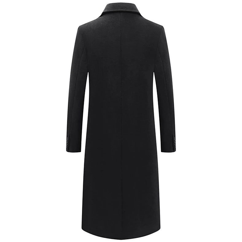 Men's Wool Peacoat with Thermal Lining - Stay Warm and Stylish All Winter