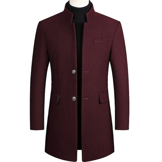 Winter Wool Coat for Men - Stylish and Warm Outerwear for Business and Daily Wear