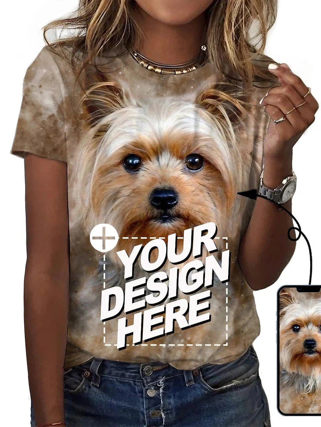 Dog Lover's Custom Print Women's T-shirt