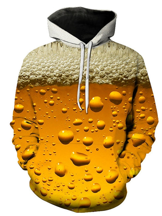 3D Beer Festival Unisex Hooded Sweatshirt for Men's Streetwear