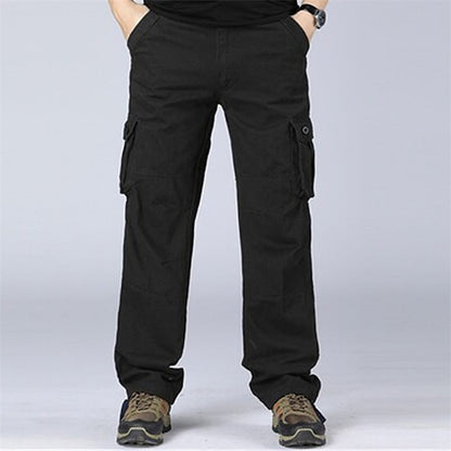 High Waist Men's Cargo Pants with Functional Pockets - ArmyGreen Grass Green