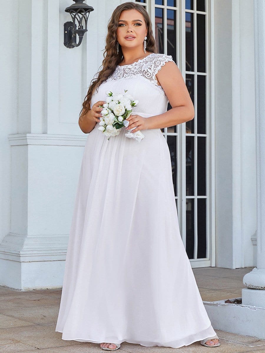 Elegant Lace Cap Sleeve Chiffon Evening Gown with Ruched Detail