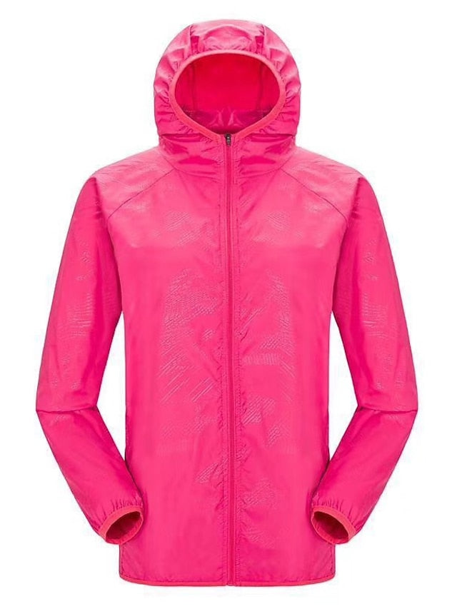 Men's Women's Rain Jacket Windbreaker UPF 50+ UV Sun Protection Zip Up Hoodie Long Sleeve Fishing Running Hiking Jacket Summer Outdoor Packable Quick Dry Outerwear Jacket Top Climbing - LuckyFash™