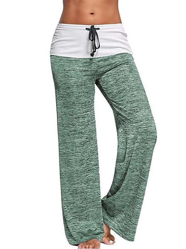 Women's Pants Yoga Quick-drying Flares Sports Trousers Drawstring Outdoor Wide-leg Pants Leisure Fitness  Sportswear - LuckyFash™