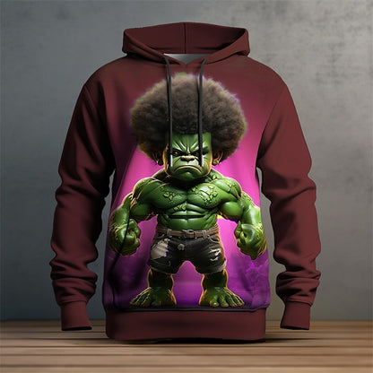 3D Graphic Cartoon Men's Designer Hoodie for Outdoor Adventures