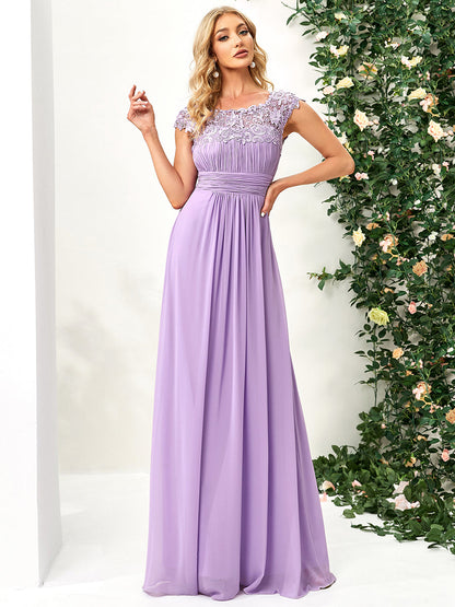 Bestsellers Wholesale Lacey Chiffon Evening Party Gowns
