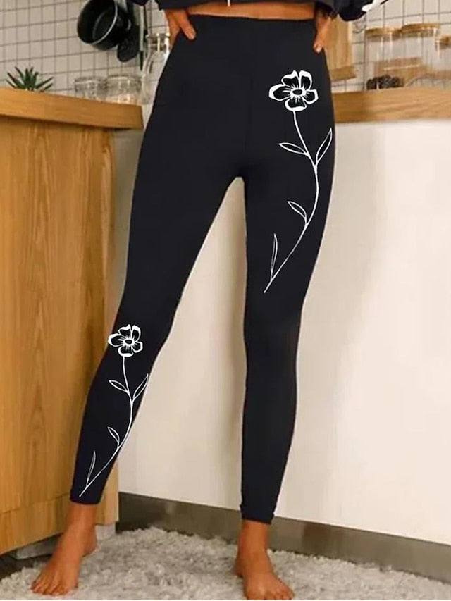 Enhance Your Curves Yoga Leggings for Women - Black-white Yellow