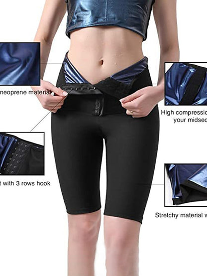 Women's Sauna Sweat Shorts Workout Short Leggings for Gym Fitness Yoga Exercise Fat Burning Pants Hot Thermo Body Shaper - LuckyFash™