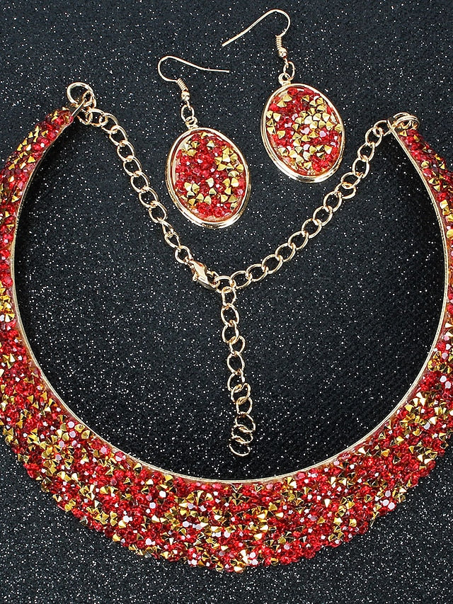 Chic & Modern Women's Red and Yellow Jewelry Sets for Festive Occasions