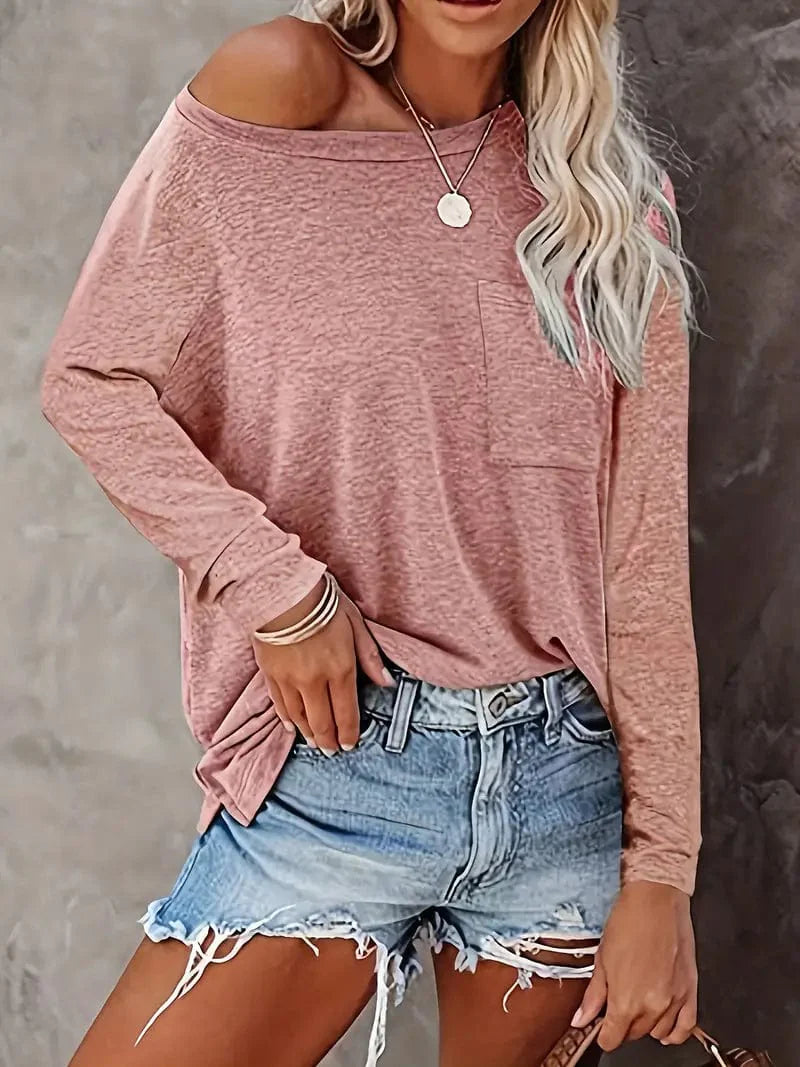 Everyday Women's Solid T-Shirt with Long Sleeves
