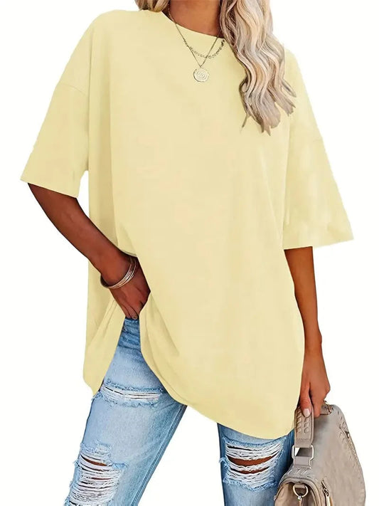Everyday Women's Oversized Crew Neck T-shirt with Short Sleeves