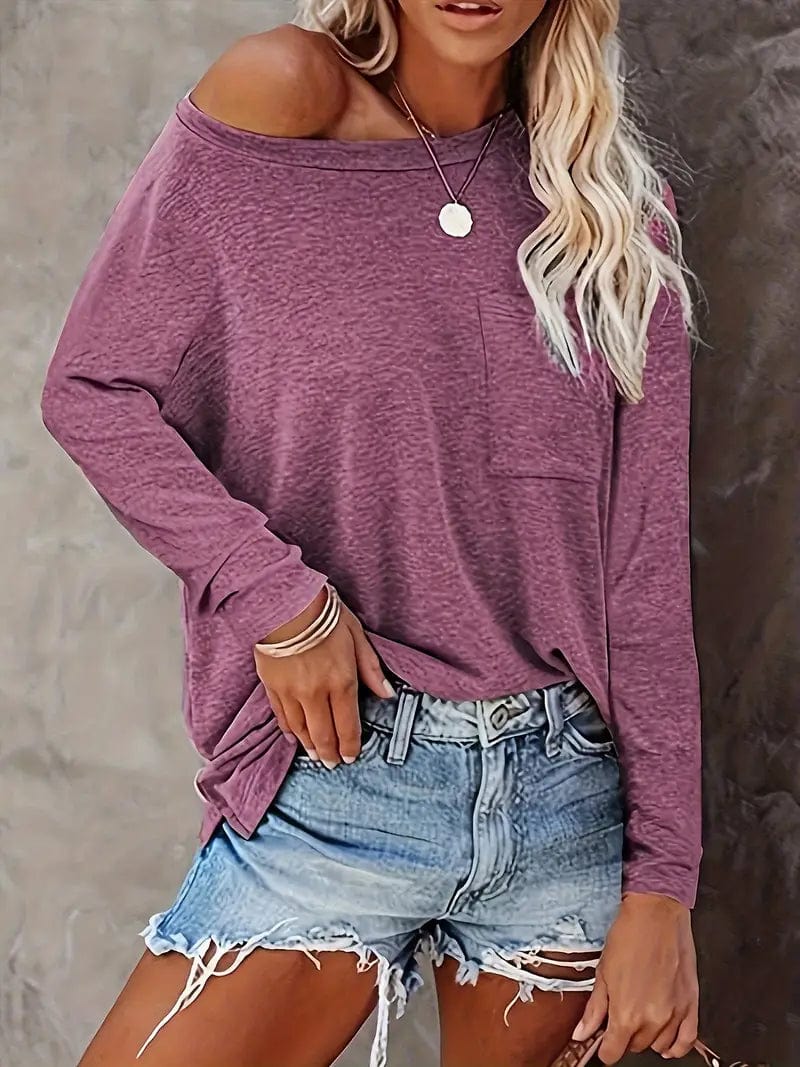 Everyday Women's Solid T-Shirt with Long Sleeves