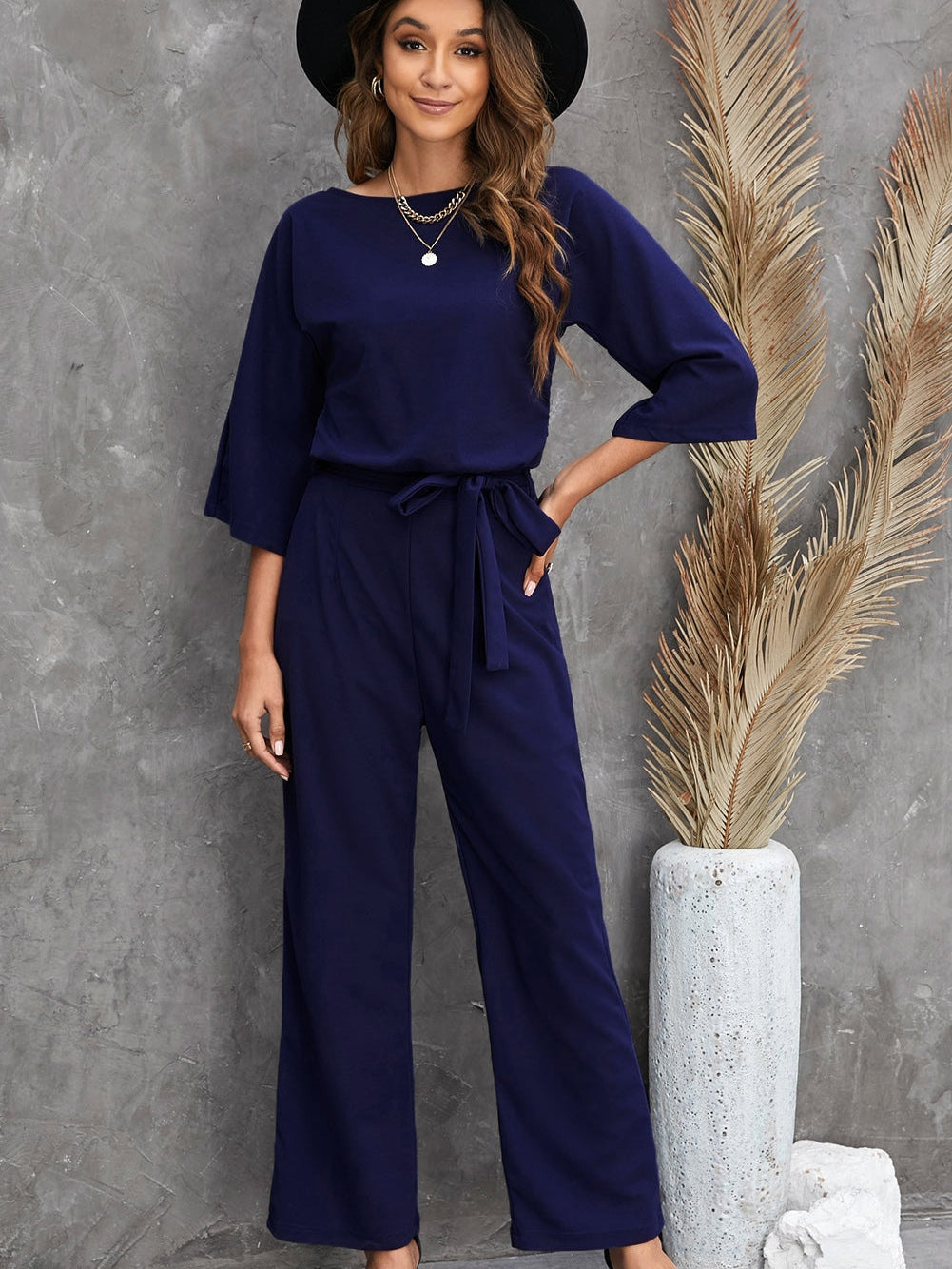 Off Shoulder Slim Fit Short Sleeve Ruffle Jumpsuit