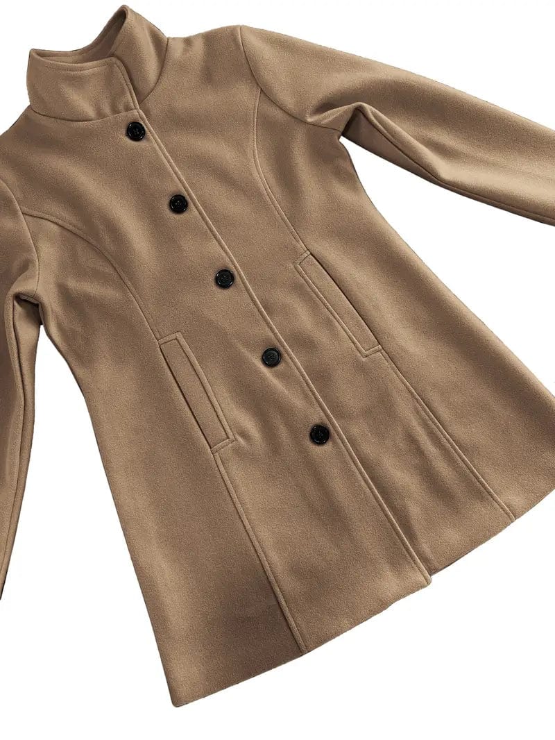 Stylish Women's Solid Color Coat for Fall/Winter