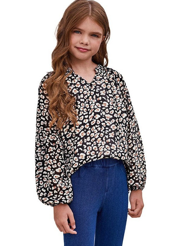 Floral Lace Chiffon Top for Girls and Women