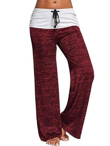 Women's Pants Yoga Quick-drying Flares Sports Trousers Drawstring Outdoor Wide-leg Pants Leisure Fitness  Sportswear - LuckyFash™