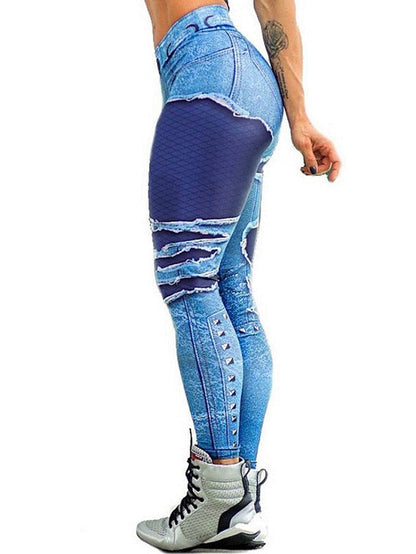 Women's Yoga Pants Tummy Control Butt Lift Quick Dry High Waist Fitness Gym Workout Running Tights Leggings Bottoms Peacock Blue Black Yellow Plus Size Sports Activewear Stretchy Slim - LuckyFash™